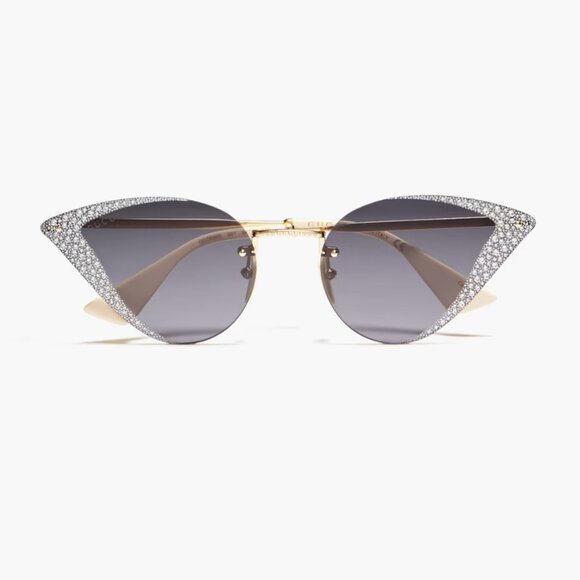 GUCCI SUNGLASSES GG0898S HOLLYWOOD FOREVER CRYSTAL CAT EYE ACETATE $1,200 - Picture 13 of 14